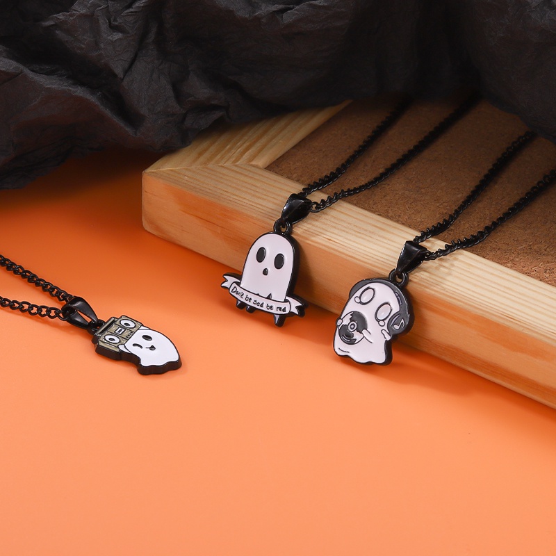 Vòng cổ Hợp Kim Mặt Hình Ma Âm Nhạc Halloween Dễ Thương