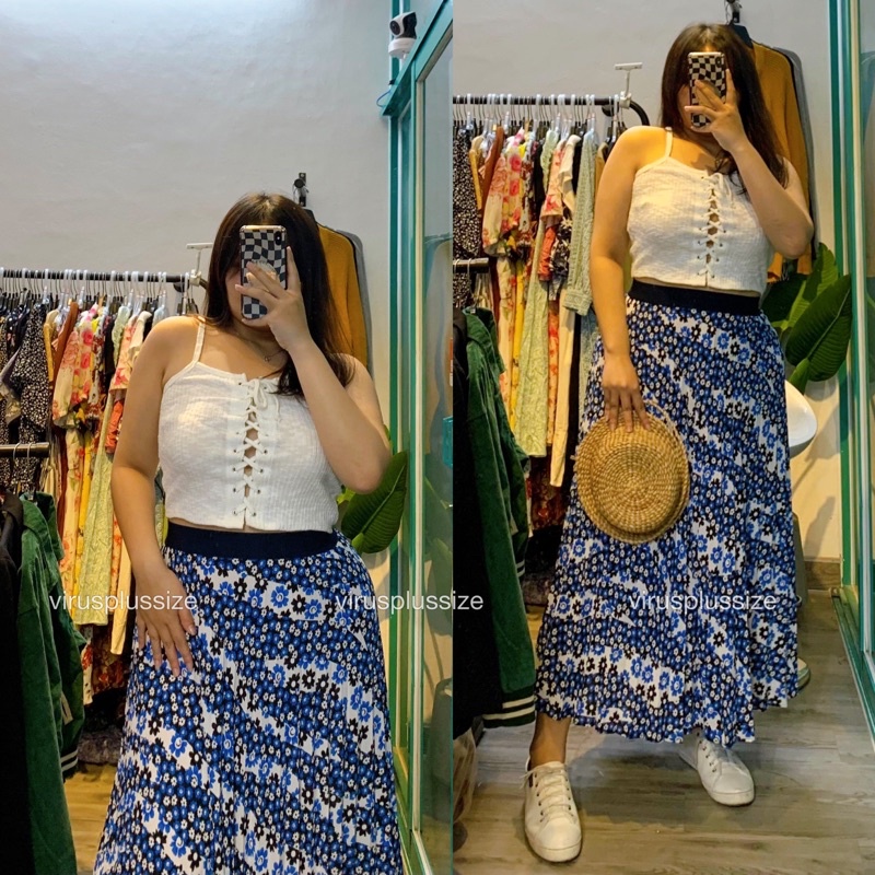 Áo dây len gân Lace up F21 & f21 plus bigsize