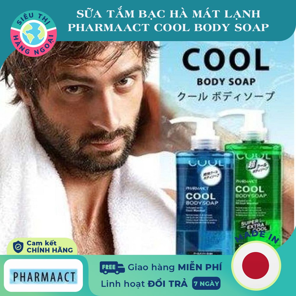 Sữa Tắm Cool Body Soap PHARMAACT 600ml [NỘI ĐỊA NHẬT]