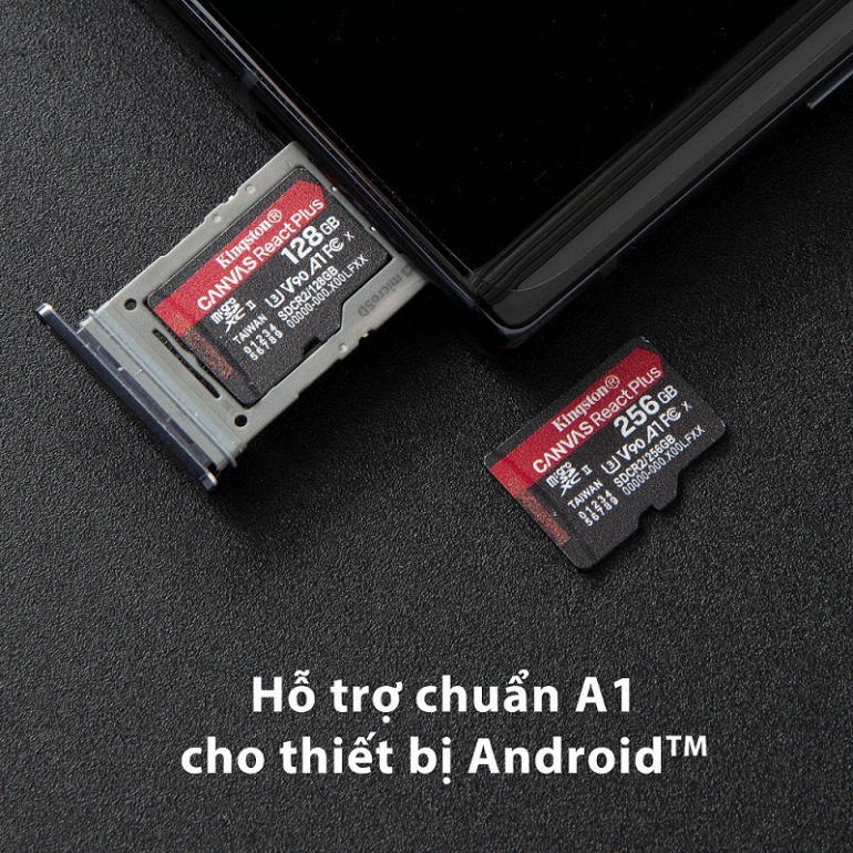 Thẻ nhớ micSDXC Kingston Canvas React Plus 128GB 300mbs/260mbs quay video UHS-II 4K/8K, Flycam HD MLPMR2/128GB | BigBuy360 - bigbuy360.vn