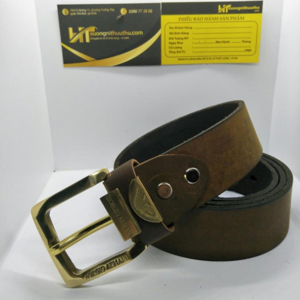 Thắt Lưng Da Bò SÁP Nguyên Tấm 100% Khóa Đồng Đúc Nguyên Khối,Dây Nịt Nam Hàng Chất