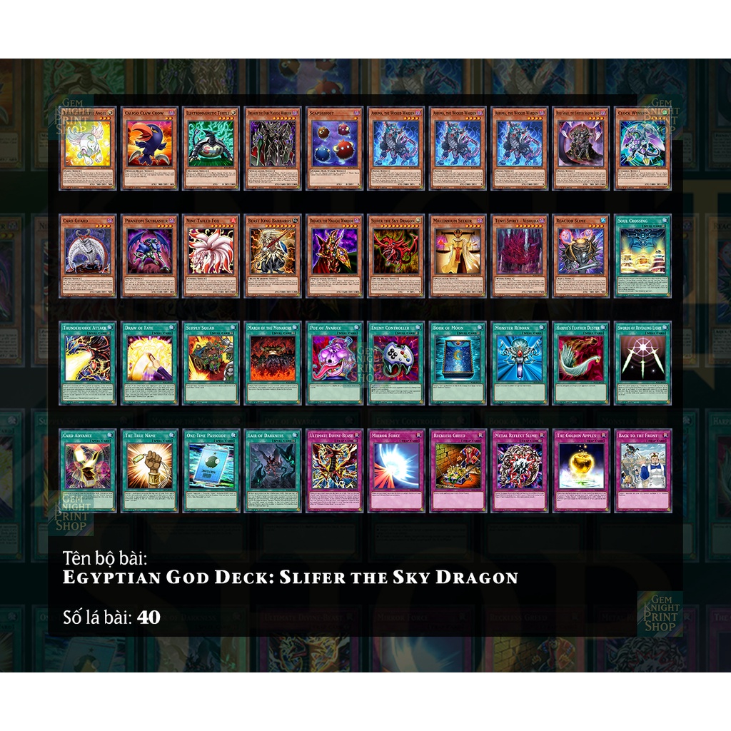 Bộ bài Yugioh - Egyptian God Deck: Slifer the Sky Dragon / Structure Deck