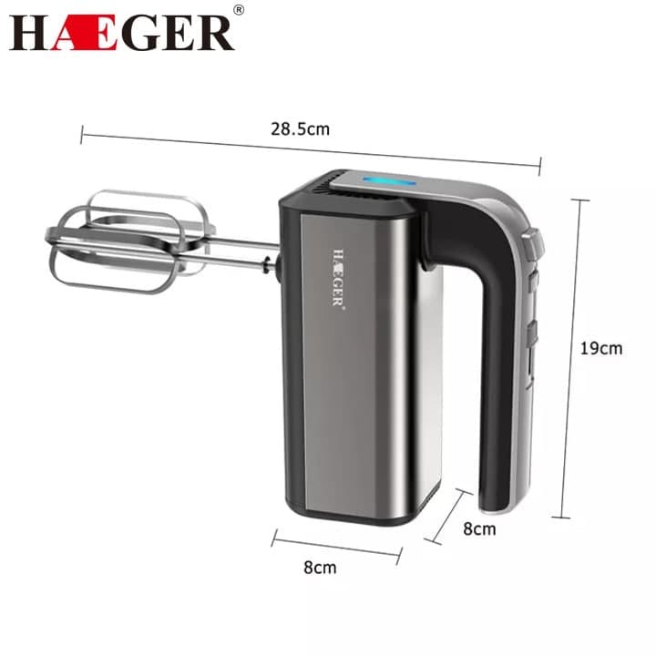 Máy đánh trứng cầm tay Haeger RAF 800w,máy trộn BỘT làm bánh chuyên nghiệp 5 tốc độ điều chỉnh dễ dàng.Bảo Hành 12 tháng