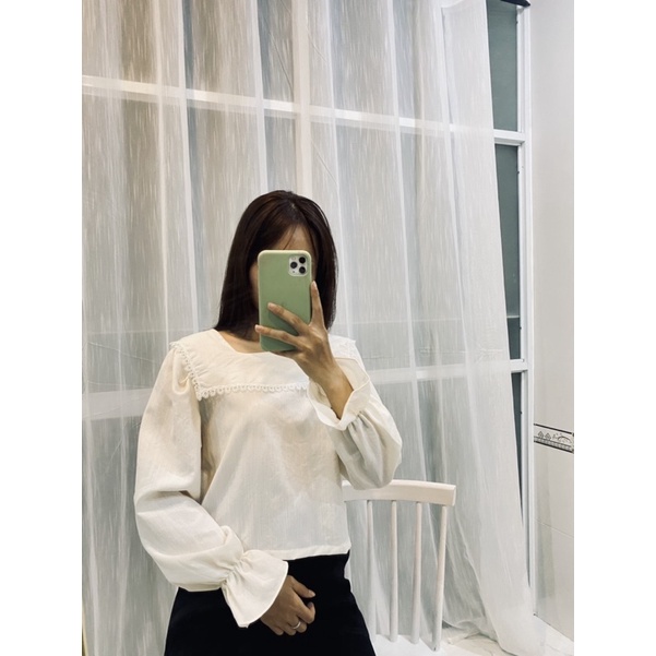 Áo croptop cổ vuông( ảnh thật shop tự chụp)
