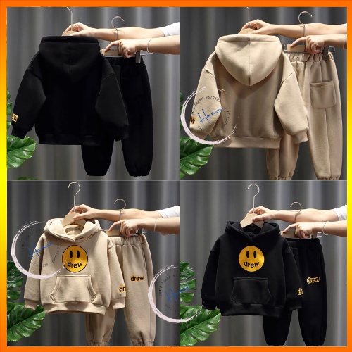 Bộ Nỉ Bông Dài Tay Dày Dặn Dành Cho Bé Trai Và Bé Gái Gái Siêu Ấm Dễ Thương