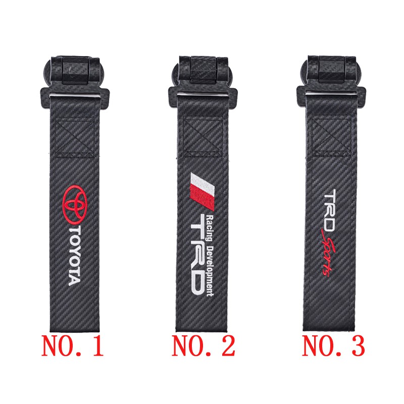 Dây móc kéo trang trí xe hơi Toyota phong cách thể thao bằng sợi carbon