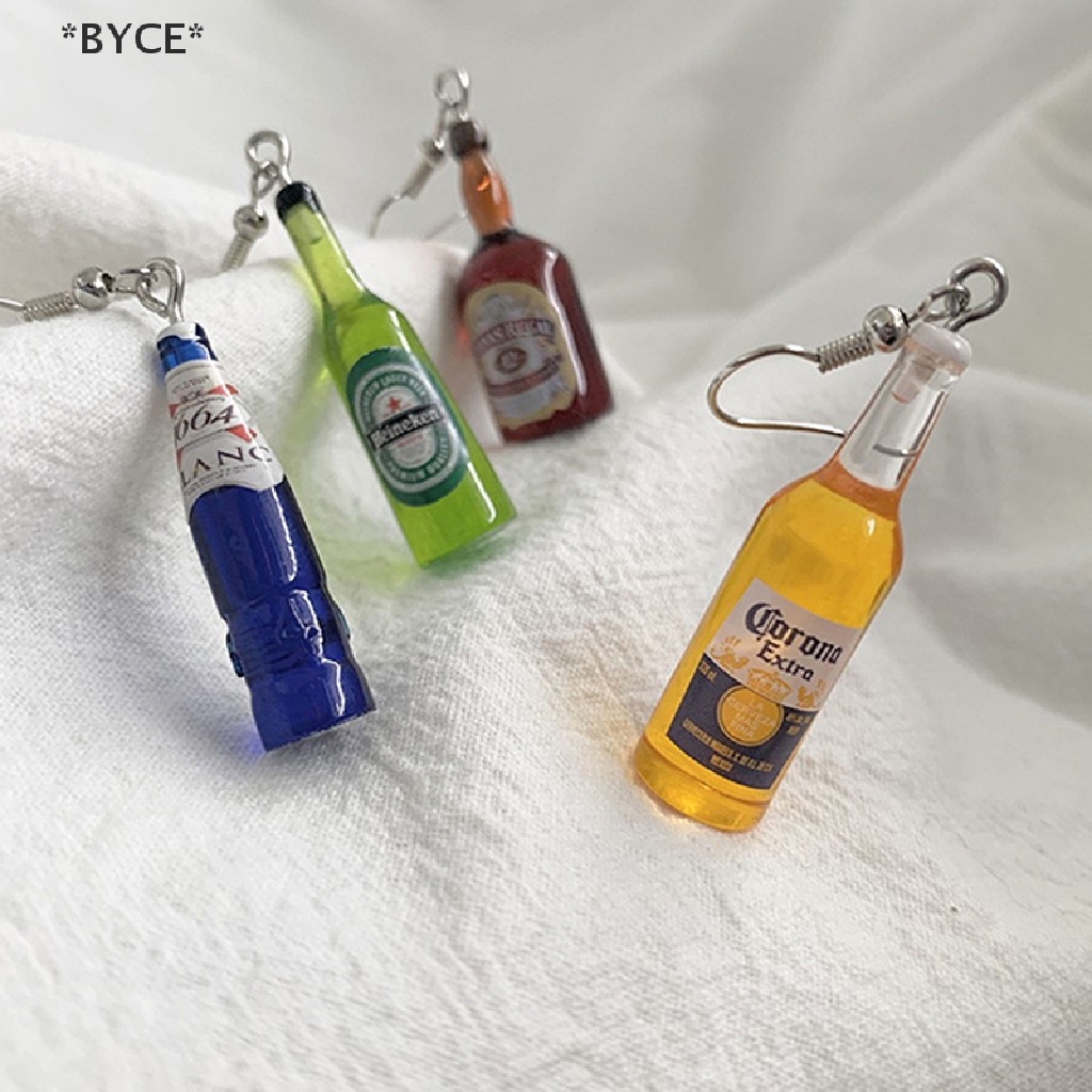1 Đôi Khuyên Tai Resin Hình Ly Bia Thời Trang Cho Nữ