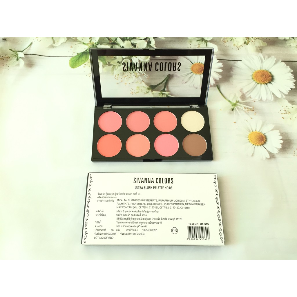 SÉT MÁ HỒNG VÀ TẠO KHỐI SIVANNA COLORS ULTRA BLUSH PALETTE. | BigBuy360 - bigbuy360.vn