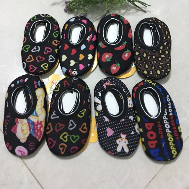 Set 5 đôi hài nỉ cho bé có trống chơn ảnh thật
