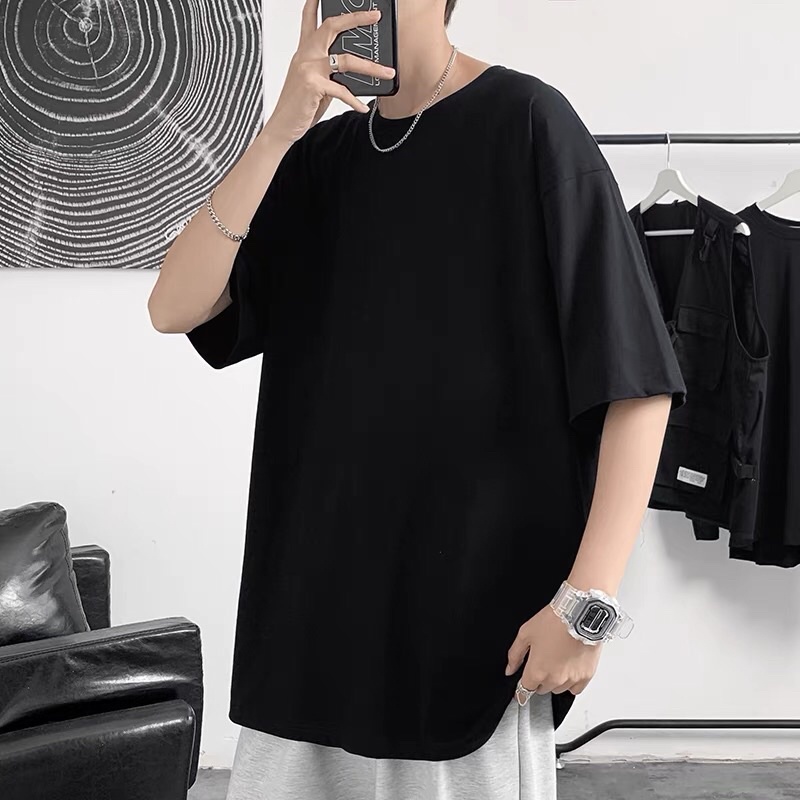 Áo thun trơn chất cotton sịn tay lỡ CoolZ phông Unisex nam nữ Cotton oversize form rộng phong cách Hiphop CZ063
