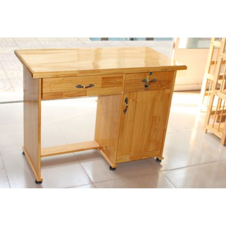 Bàn làm việc gỗ thông cao cấp ngang 1m2