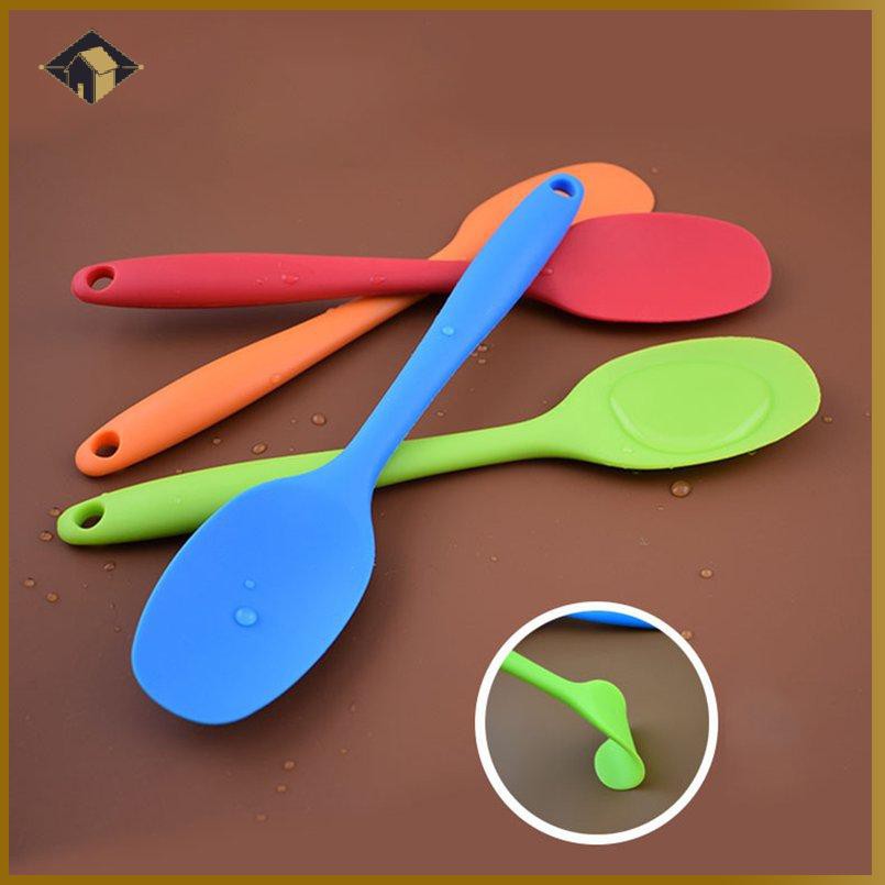 Muỗng silicone trộn bột làm bánh/Muỗng Silicone Mini Chịu Nhiệt An Toàn Cho Bé