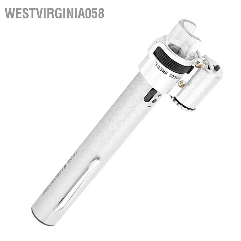 Có thể bán buôn 100X Mini LED Magnifier Microscope Jewelers Loupe Magnifying Glass+Pouch Westvirginia058 Hàng giao ngay