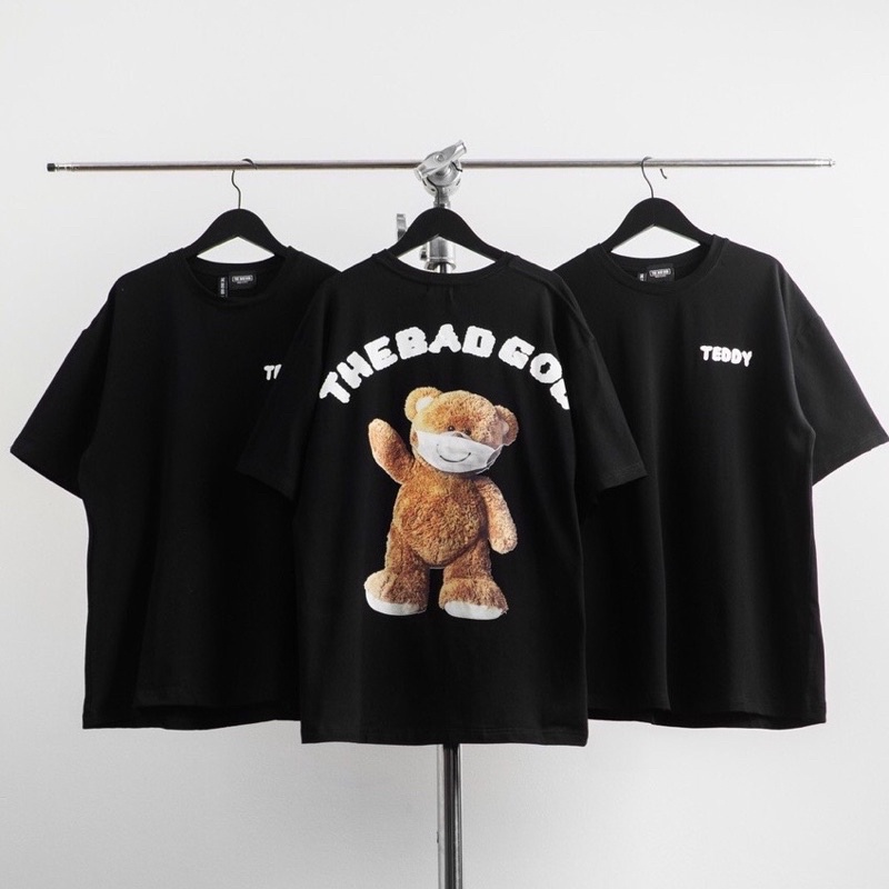 Áo thun tay lỡ THE BAD TEDDY  Áo phông unisex nam nữ Trend 2022 nhóm,lớp, đôi