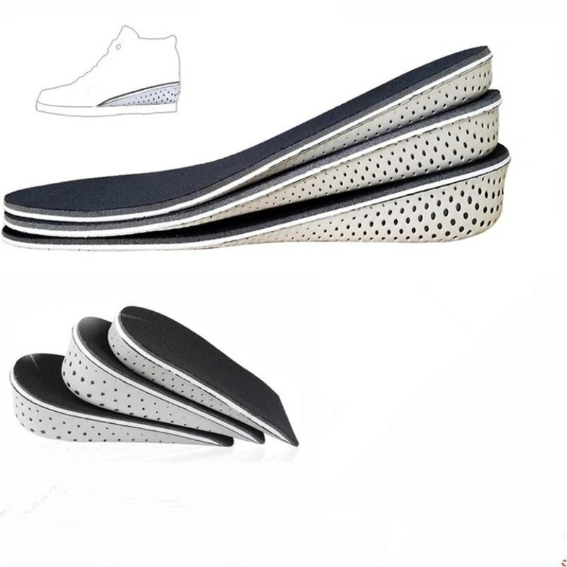 1 Cặp Đế Lót Giày Tăng Chiều Cao Bằng Cao Su Non Thoáng Khí Unisex