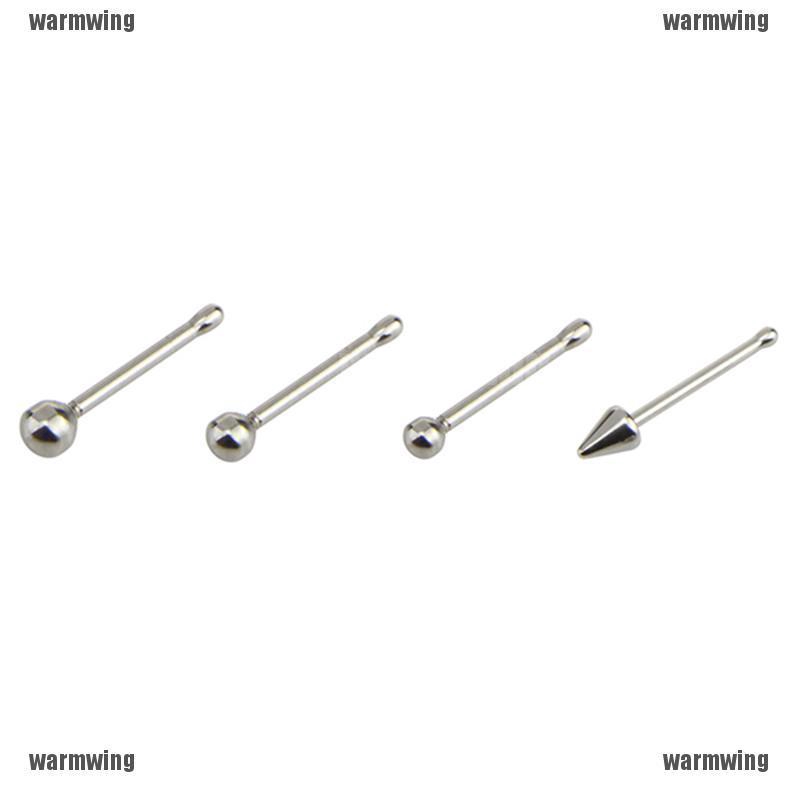 Set 14 Khuyên Mũi Thép Không Gỉ Đính Đá Pha Lê