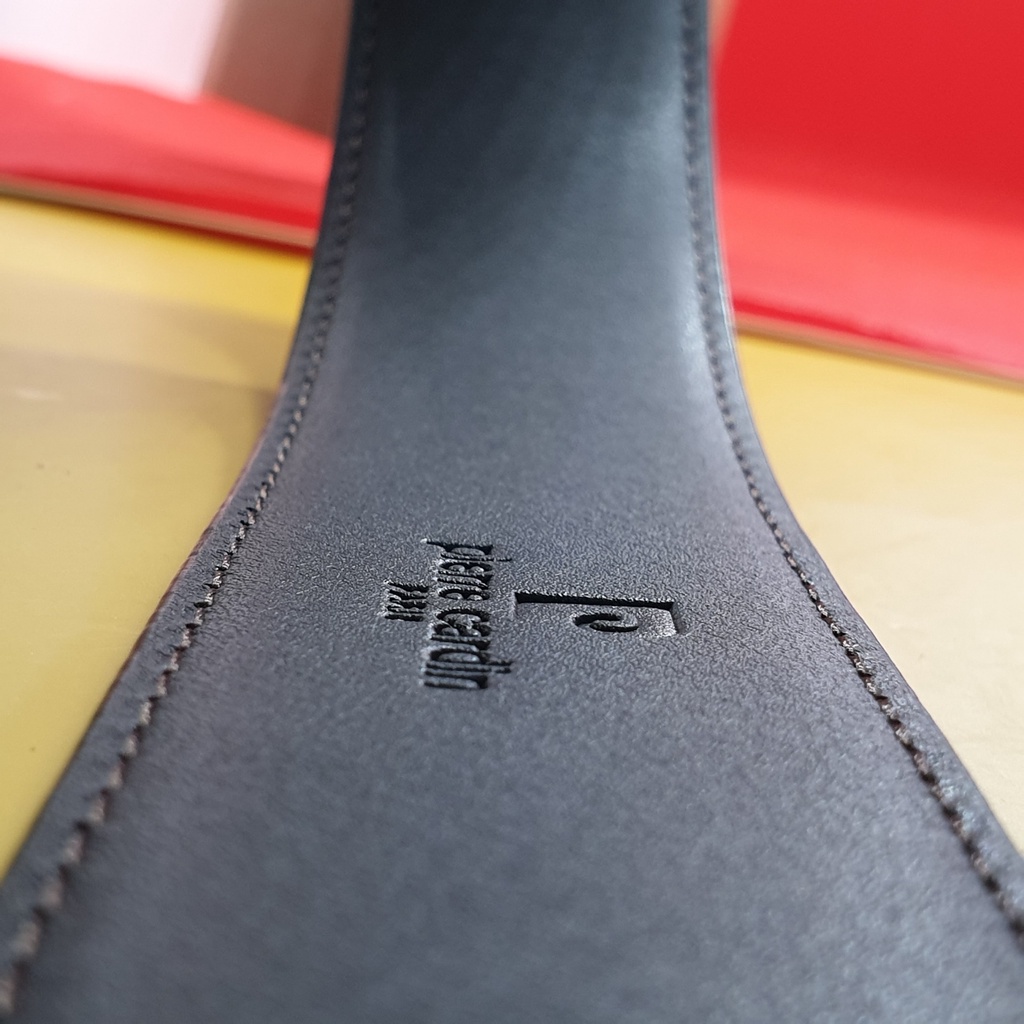 📕Auth Malaysia📕 Thắt Lưng Da Nam PIERRE_CARDIN Khoá Trượt Mặt Trơn  SALE 50% PC18