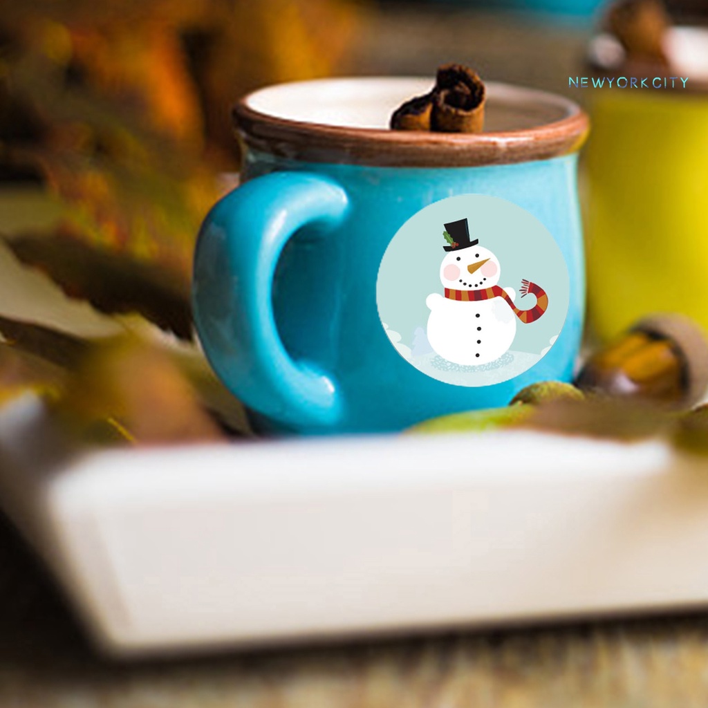 Cuộn 500 Nhãn Dán Giấy Kraft Màu Sắc Tươi Sáng Dùng Trang Trí Sổ Tay DIY