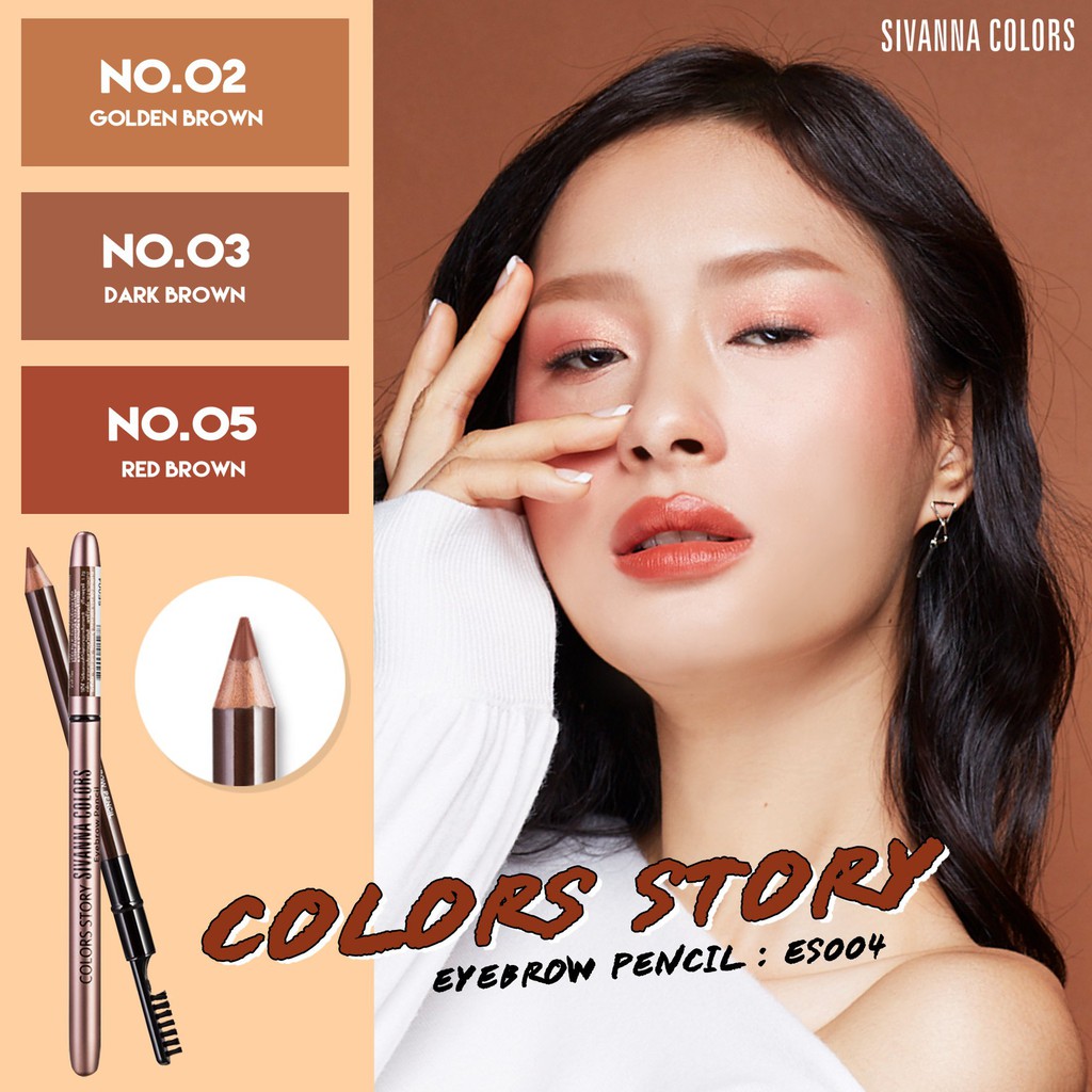 Chì Kẻ Mày Sivanna Colors Story Eyebrow Pencil ES004 [1.2g]