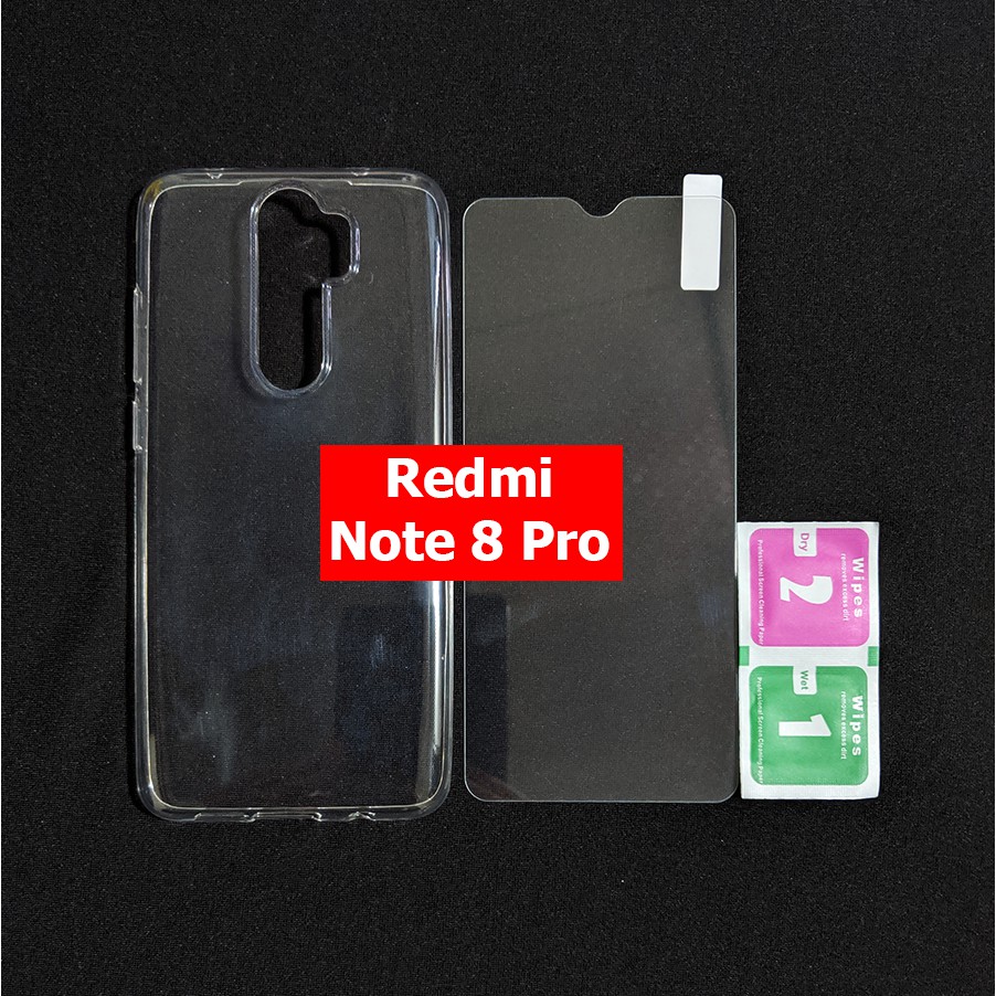 Bộ ốp lưng dẻo kính cường lực Xiaomi Redmi Note 8 Pro