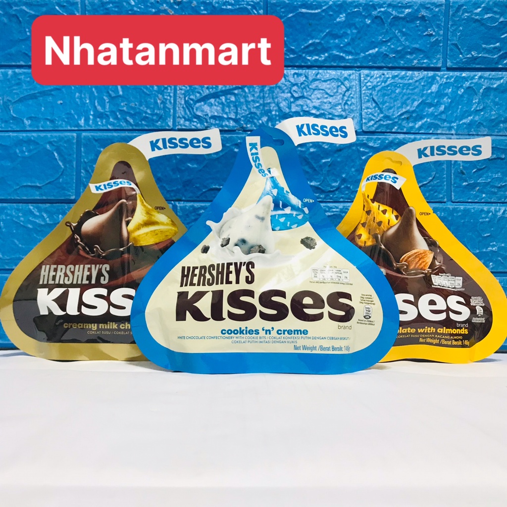 Socola Hershey'S Kisses Đủ Các Vị Gói 146g nhập khẩu Malaysia