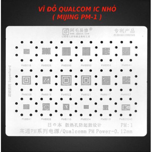 VĨ LÀM CHÂN IC ĐA NĂNG QUALCOMM PM1 / VỈ LÀM CHÂN IC ĐA NĂNG QUALCOMM PM1