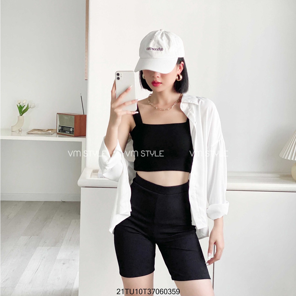 Áo thun 2 dây bản to trơn VM STYLE ulzzang trơn thời trang 22ATU03T372102