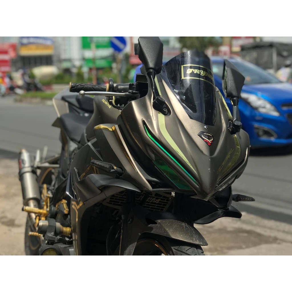 Gương chiếu hậu Ninja 300 hàng loại 1, khớp xoay xịn cho các dòng xe moto CBR, R15, GSX,...