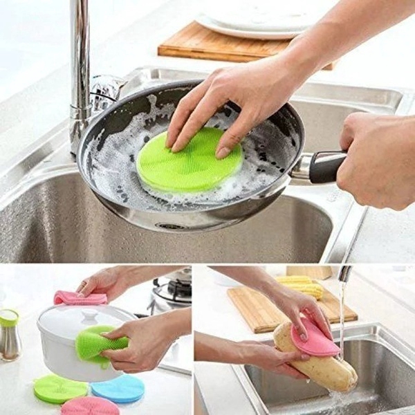 Miếng rửa chén silicon hình tròn