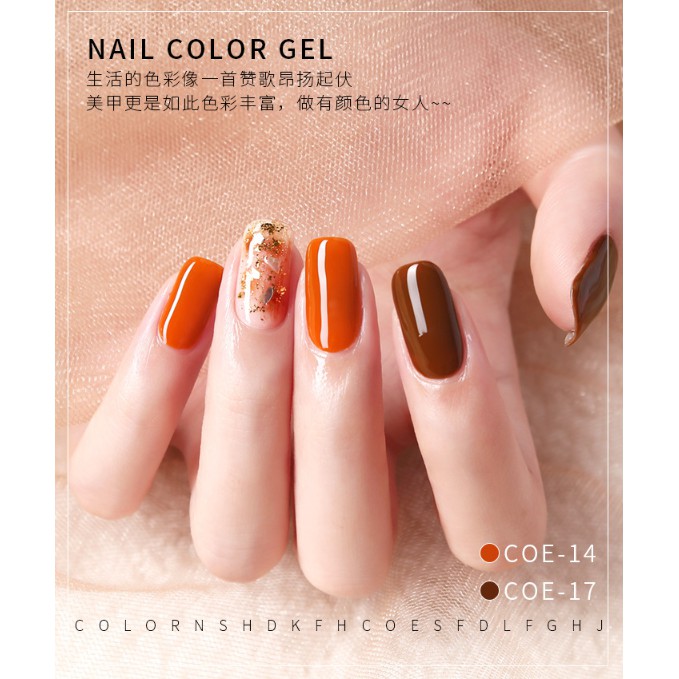 Sơn Gel AS RED | Mã COE | Màu Vàng Cam
