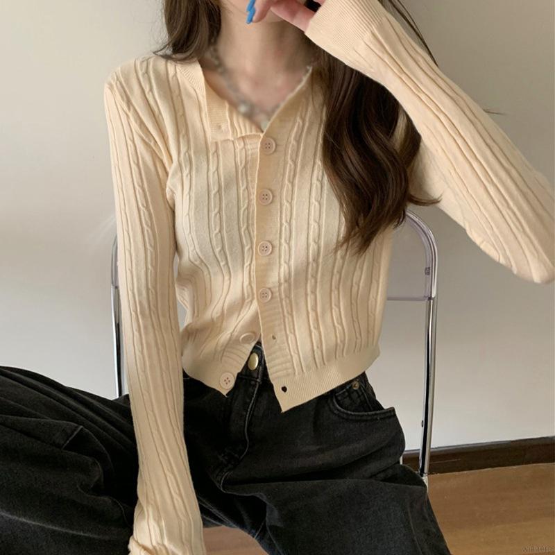 Áo Khoác Cardigan Dệt Kim Phong Cách Retro Xinh Xắn Cho Nữ | BigBuy360 - bigbuy360.vn