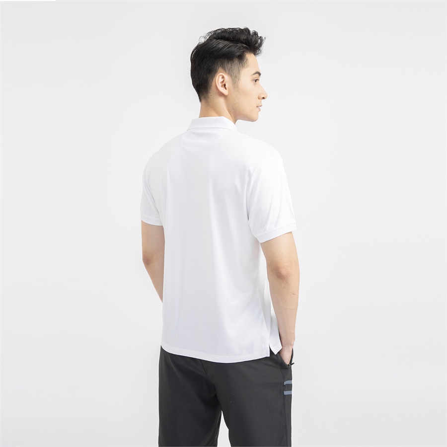 Áo thun polo nam chính hãng ARISTINO APS030S1 áo phông có cổ bẻ form regular fit màu navy trắng vải polyester cao cấp