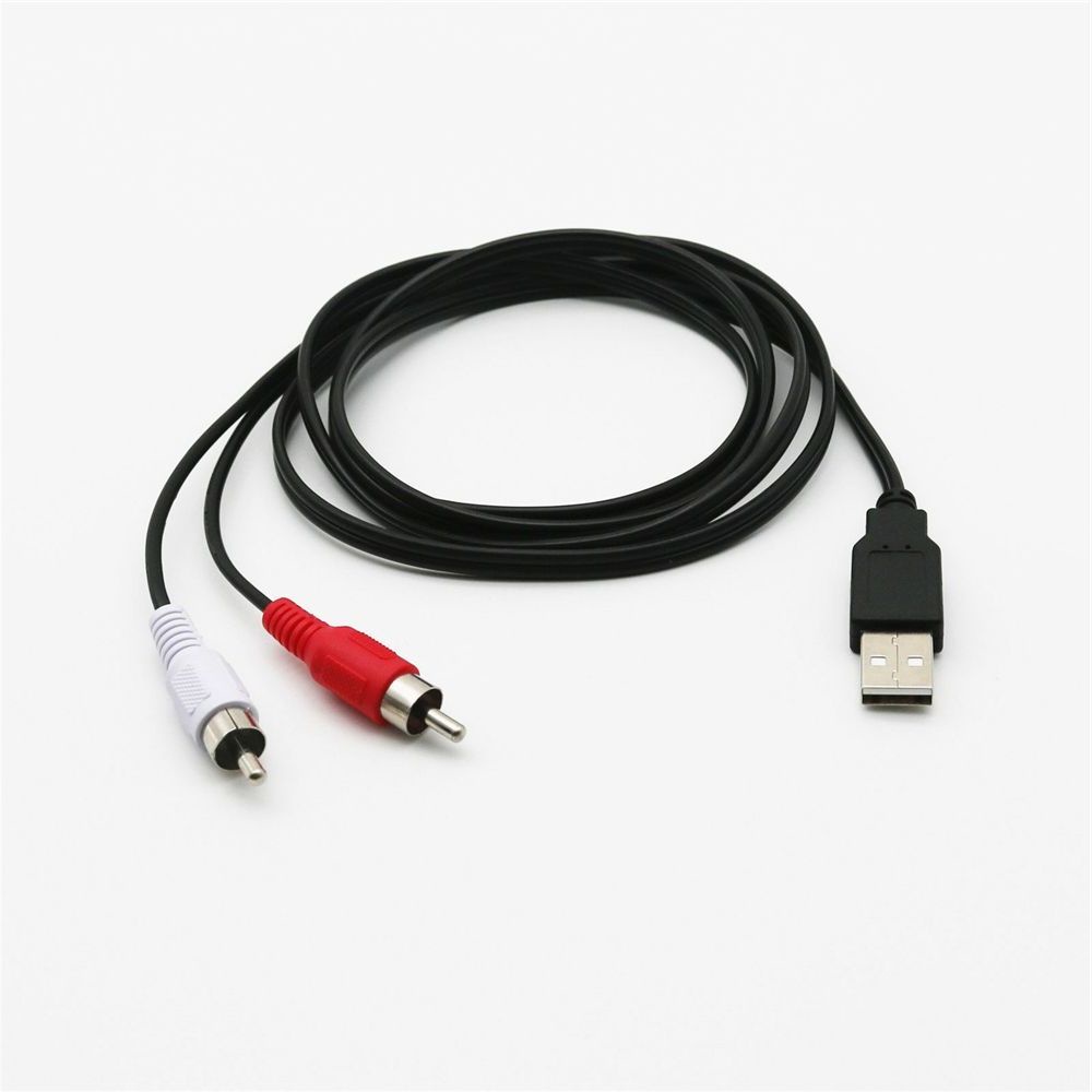Dây Cáp Chuyển Đổi Video 2 Rca Av 1.5m Cho Pc Tv Đen Usb Sang Rca Audio / Nhiều Màu Sắc