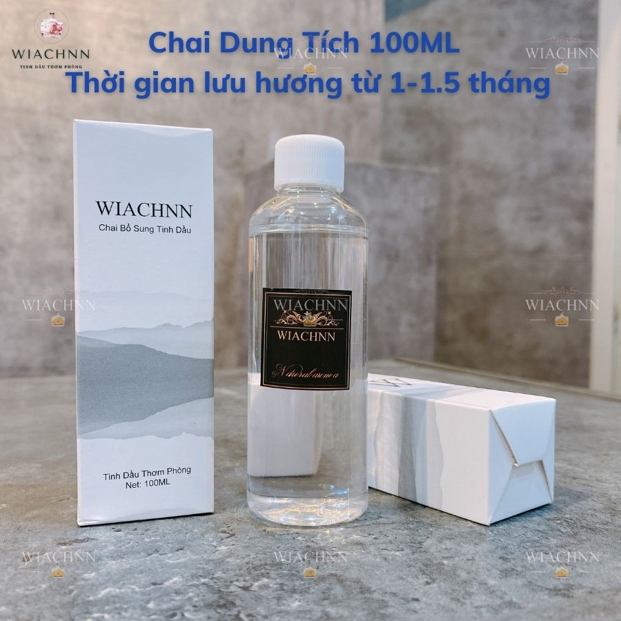 Chai Bổ Sung Tinh Dầu Thơm Phòng WIACHNN 100ml Que Gỗ Tự Khuếch Tán Cho Chai Đã Sử Dụng BS100