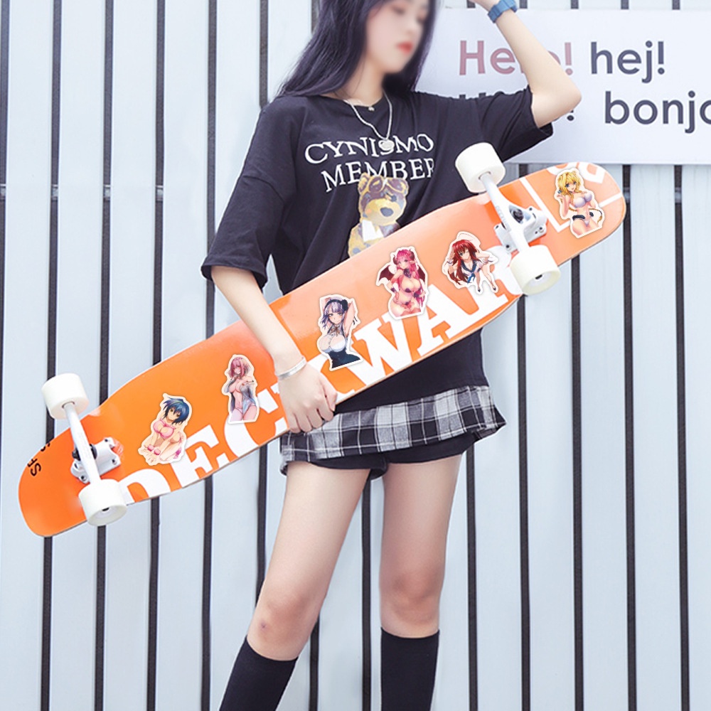 200/100/50 Nhãn Dán Trang Trí In Hình Anime Hentai Bunny Waifu