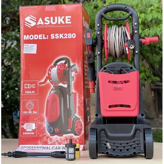 Máy xịt rửa xe cao cấp SASUKE SSK280  2800w , dây súng 10m , phụ kiện đầy đủ - Hàng cao cấp