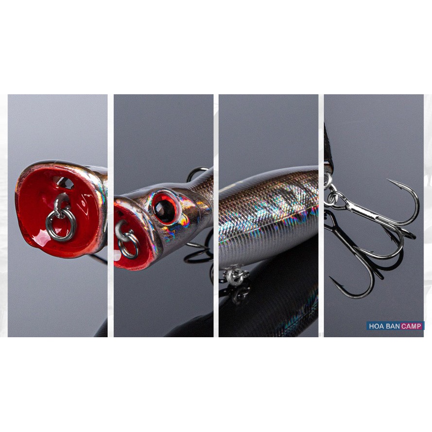 Mồi Pop Câu Cá Măng, Vược, Chẽm, Lóc Bông - NOEBY 9100 | 10cm - 17g
