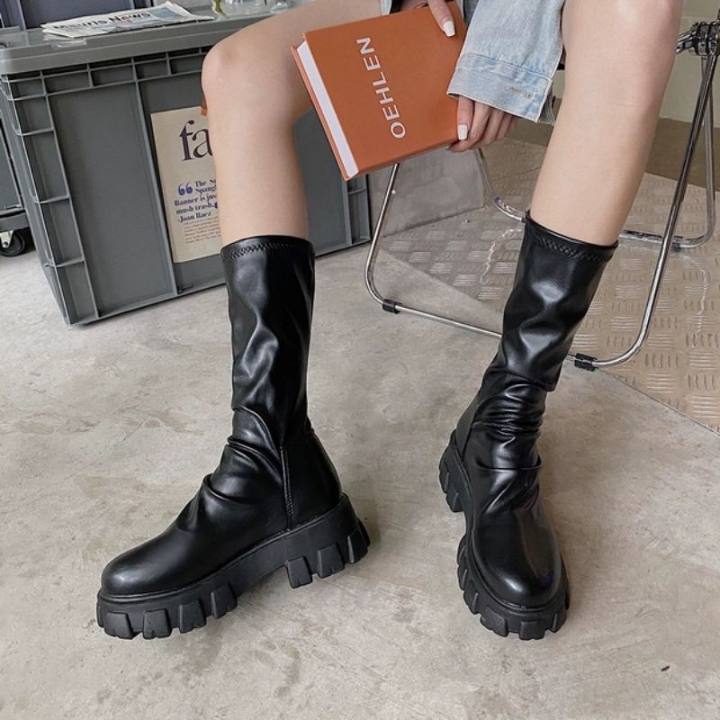 (HÀNG CÓ SẴN - GIAO NGAY) Boots ulzzang B84 đế cao 5cm