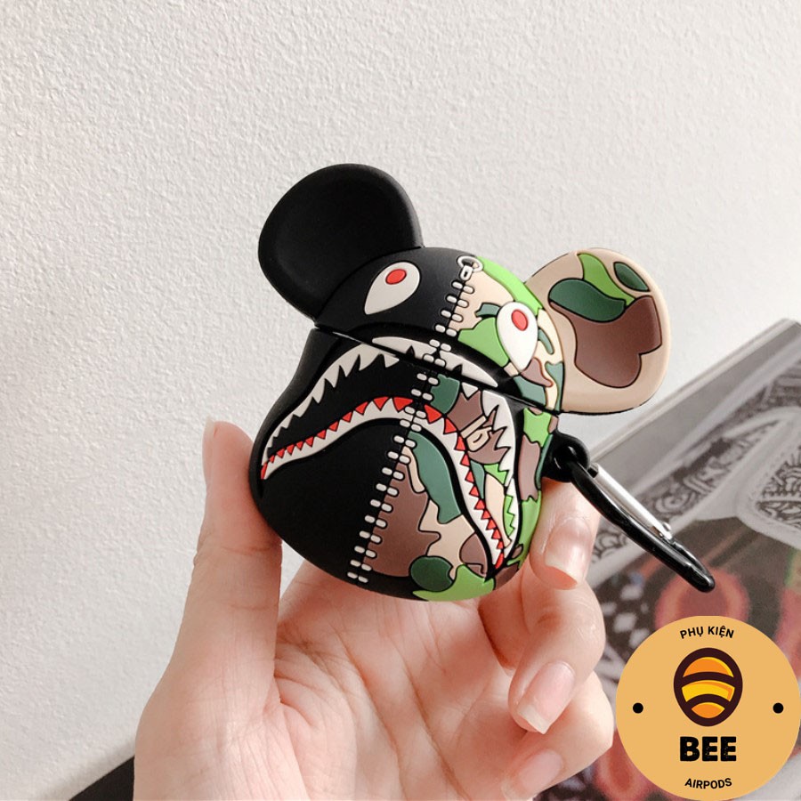 Case Airpod 1 2 Pro Vỏ Bao Đựng Tai Nghe Airpod Bape Chất Liệu Silicon Dẻo BEE SHOP