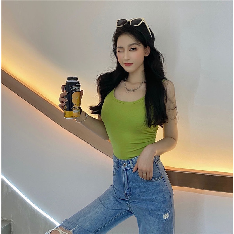 Áo hai dây nhỏ Pure Cube có đệm ngực hở lưng đẹp mắt phong cách gợi cảm