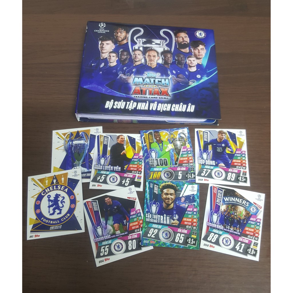 - Album thẻ Nhà Vô Địch Châu Âu Chelsea FC 2021