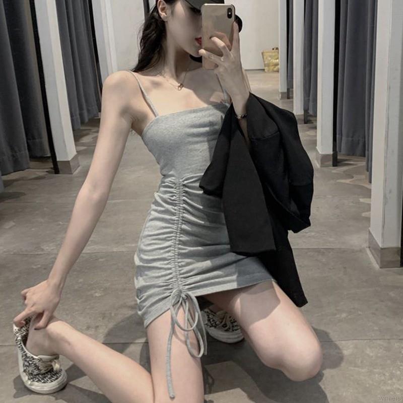 Đầm trễ vai dây rút ôm body gợi cảm cho nữ | BigBuy360 - bigbuy360.vn