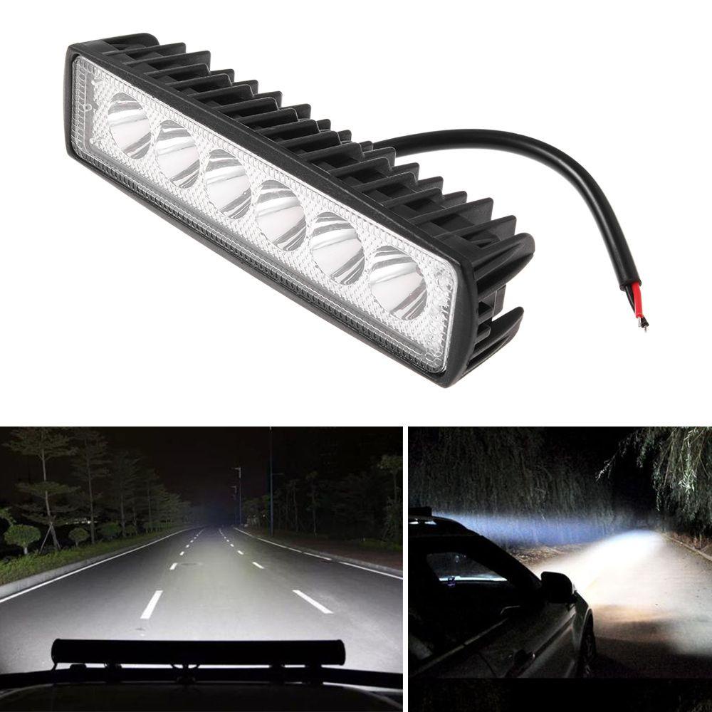 YNATURAL Thanh Đèn LED 6 Bóng 12V 18W DRL Chất Lượng Cao Cho Xe Hơi