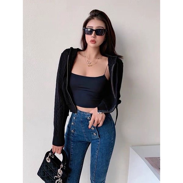 ÁO KHOÁC LEN CROPTOP