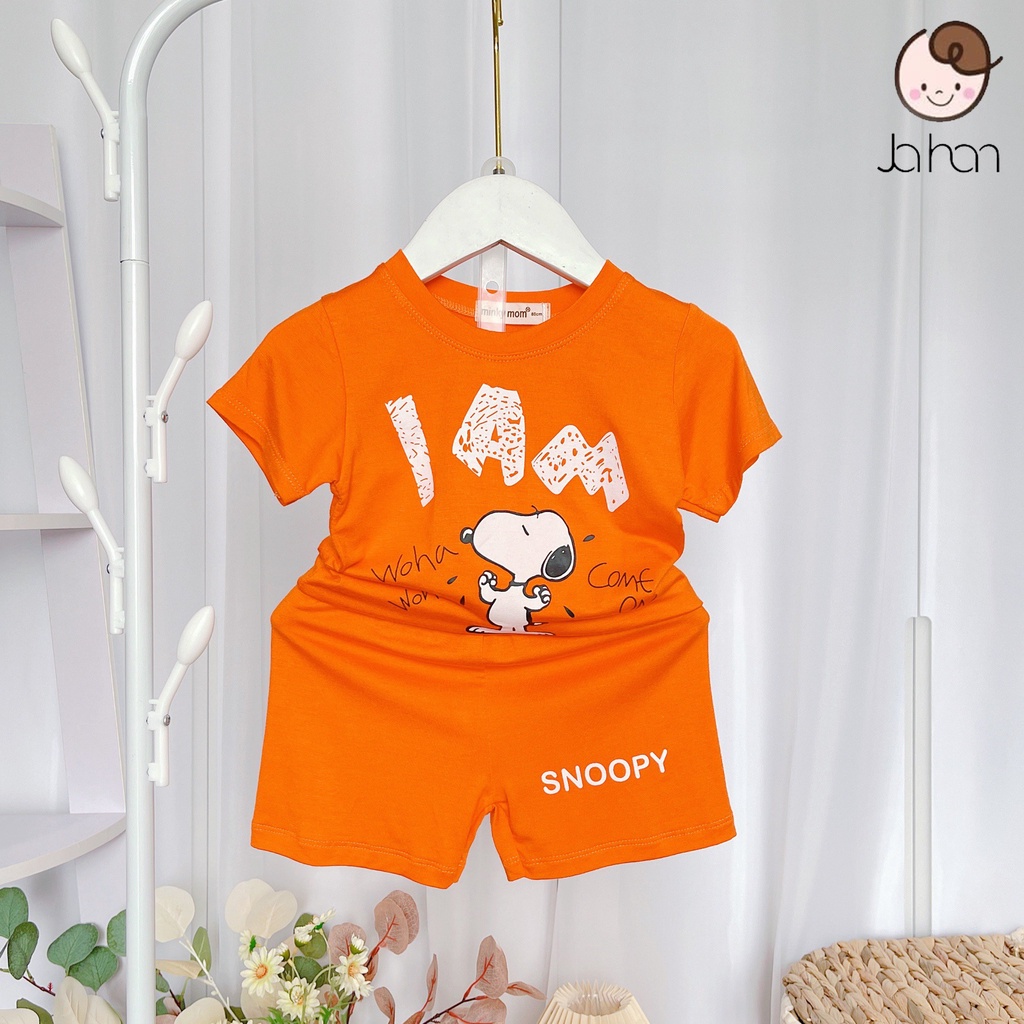 [SALE] Bộ Cộc Tay Cho Bé Trai, Bé Gái Minky Mom Vải Thun Lạnh Hoạ Tiết Snoopy, Đồ Bộ Cho Bé Mặc Nhà MKM2247