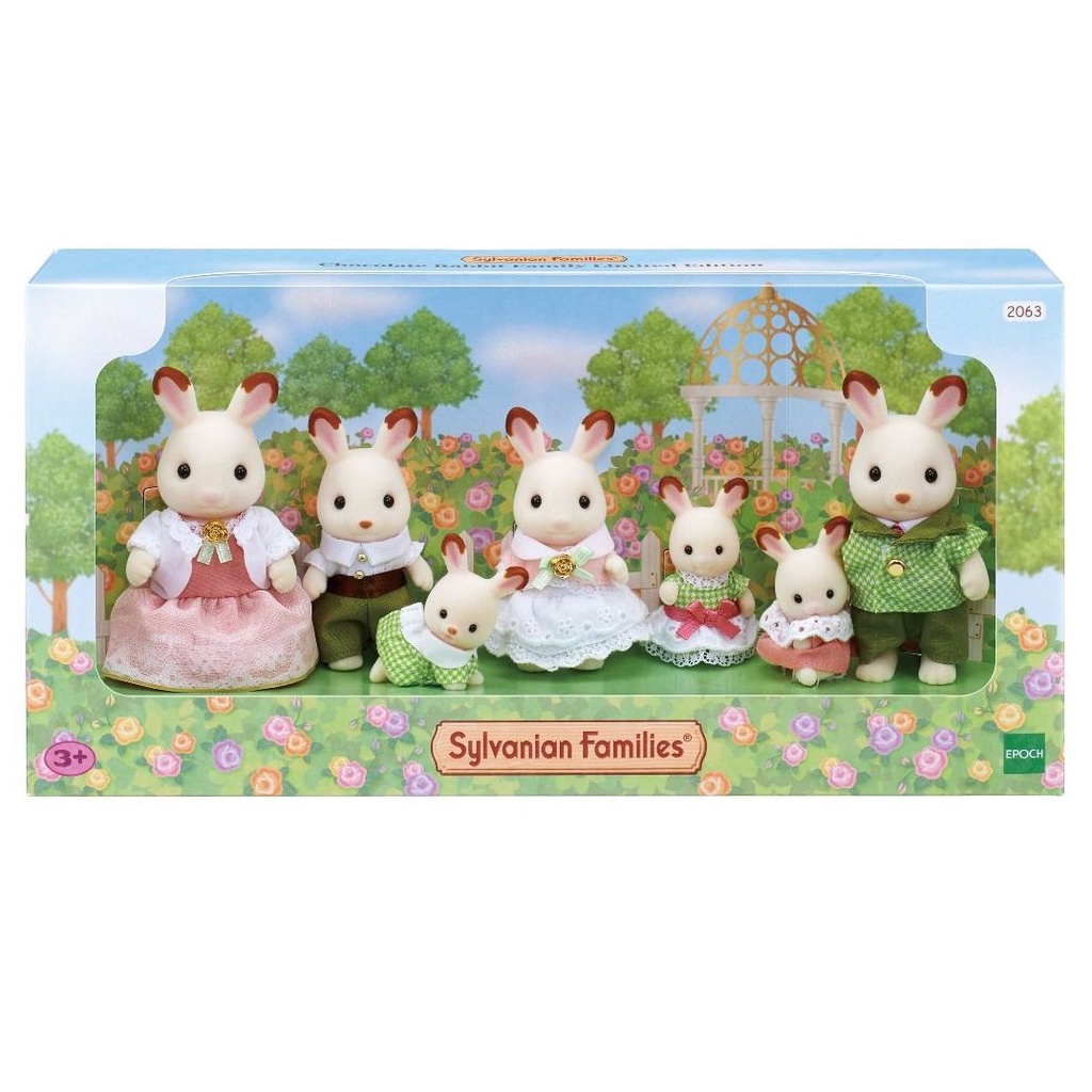 Đồ Chơi Sylvanian Families Gia Đình 7 Thành Viên Thỏ Chocolate Rabbit Phiên Bản Giới Hạn Limitted Edition