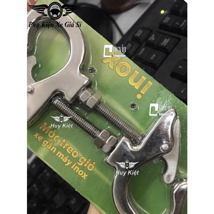 [Hàng Mới Về] Combo 2 Móc Treo Đồ Xe Máy Kiểu Ba Khía K2 Inox 304 Gắn Baga Giữa Các Loại Xe 4731