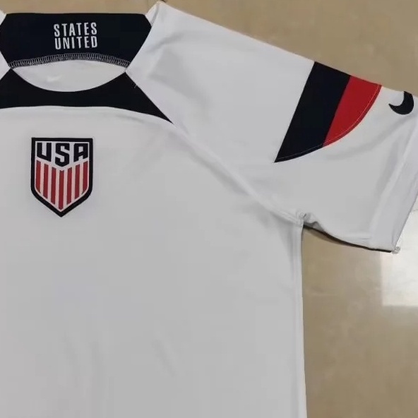 Áo Thun Bóng Đá Màu Trắng Đội Tuyển Mỹ World Cup 2022