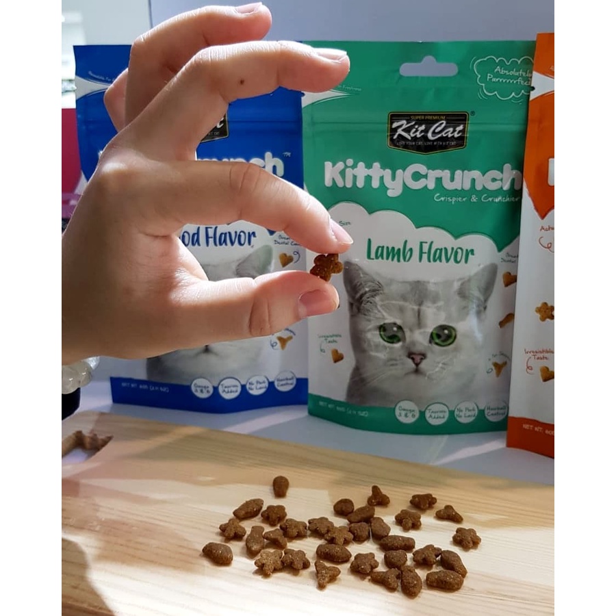 Bánh Thưởng Snack Giòn KITTY CRUNCH KIT CAT Ăn Vặt Cho Mèo - Gói 60gram