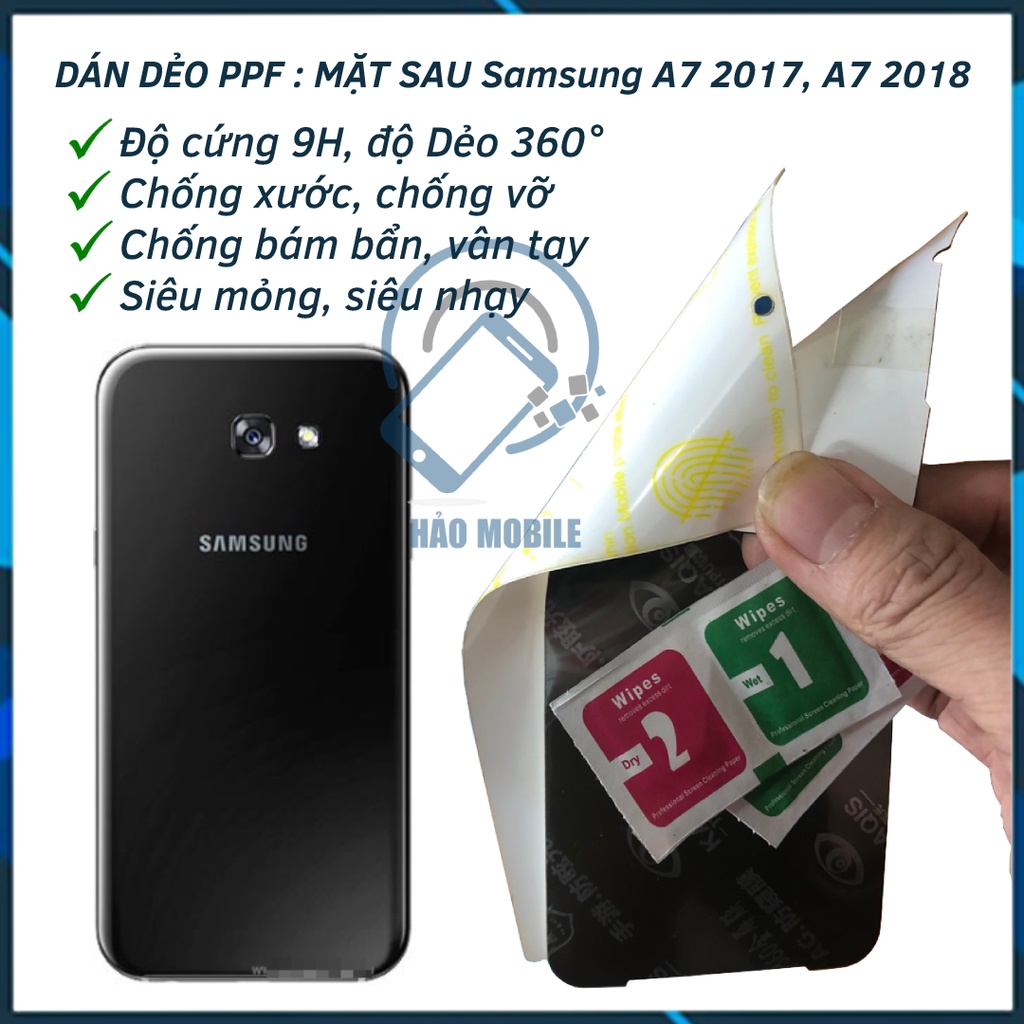 Dán dẻo PPF nano MẶT SAU Samsung A7 2017, A7 2018